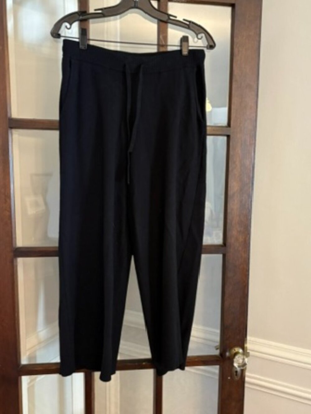 Banana Republic Black Drawstring Sweater Pants, Size Medium